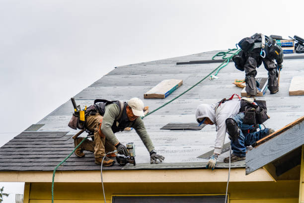 Professional Gutter Installation technician working in Benson, MN